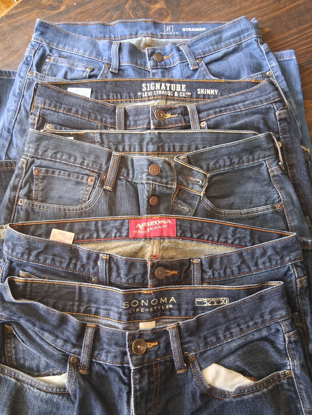 Assorted Men's Blue Denim Jeans - Multiple Brands